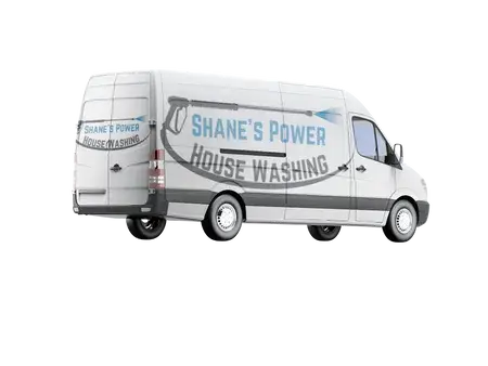 White work van with Shane's Power House Washing logo.
